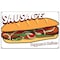 Signmission Sausage Peppers & Onions Banner Heavy Duty 13 Oz Vinyl with Grommets B-60 Sausage Peppers & Onions - alternate 1